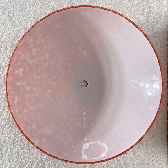 Retro Red Speckled Flush Mount Ceiling Light Cover - Picture 2 of 14